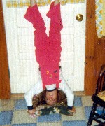 Katherine (Kat) McDougal Wheeler McCandless; Family Camp; upside down